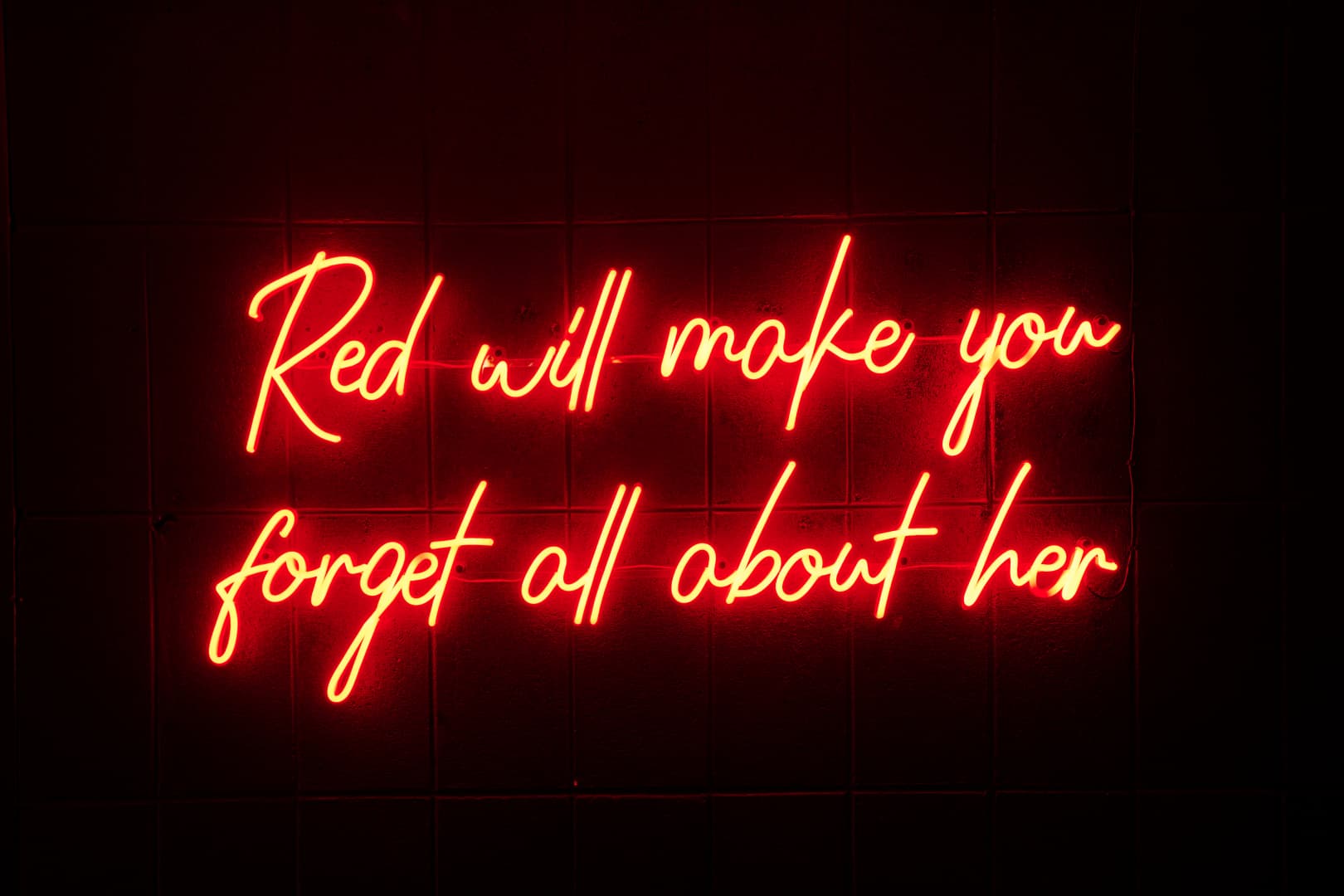 Neon sign at Little Red's Bar