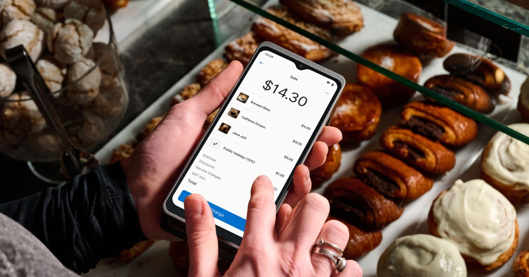 Add a service charge on Zeller Terminal