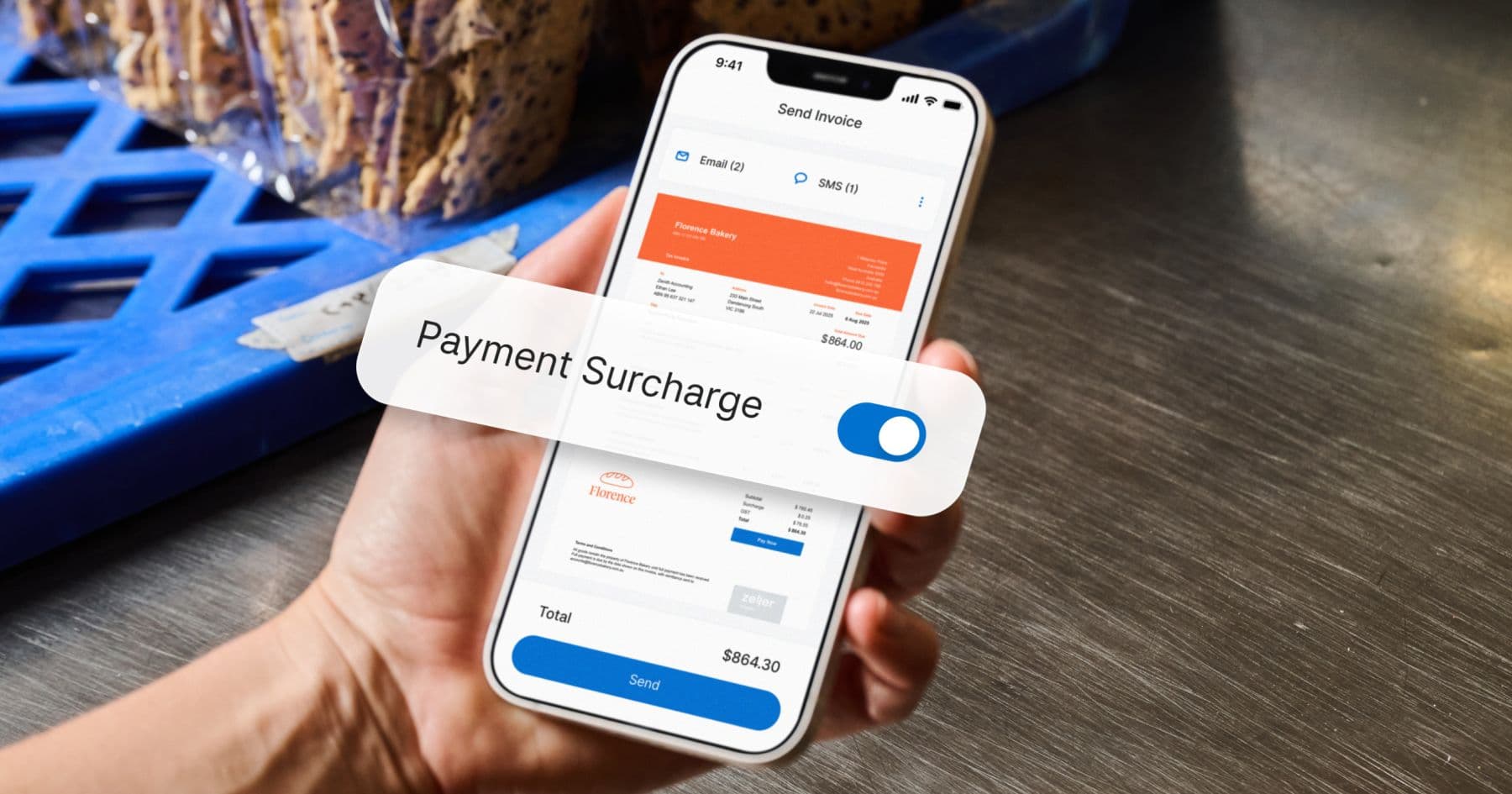 Add a surcharge to Zeller Invoices