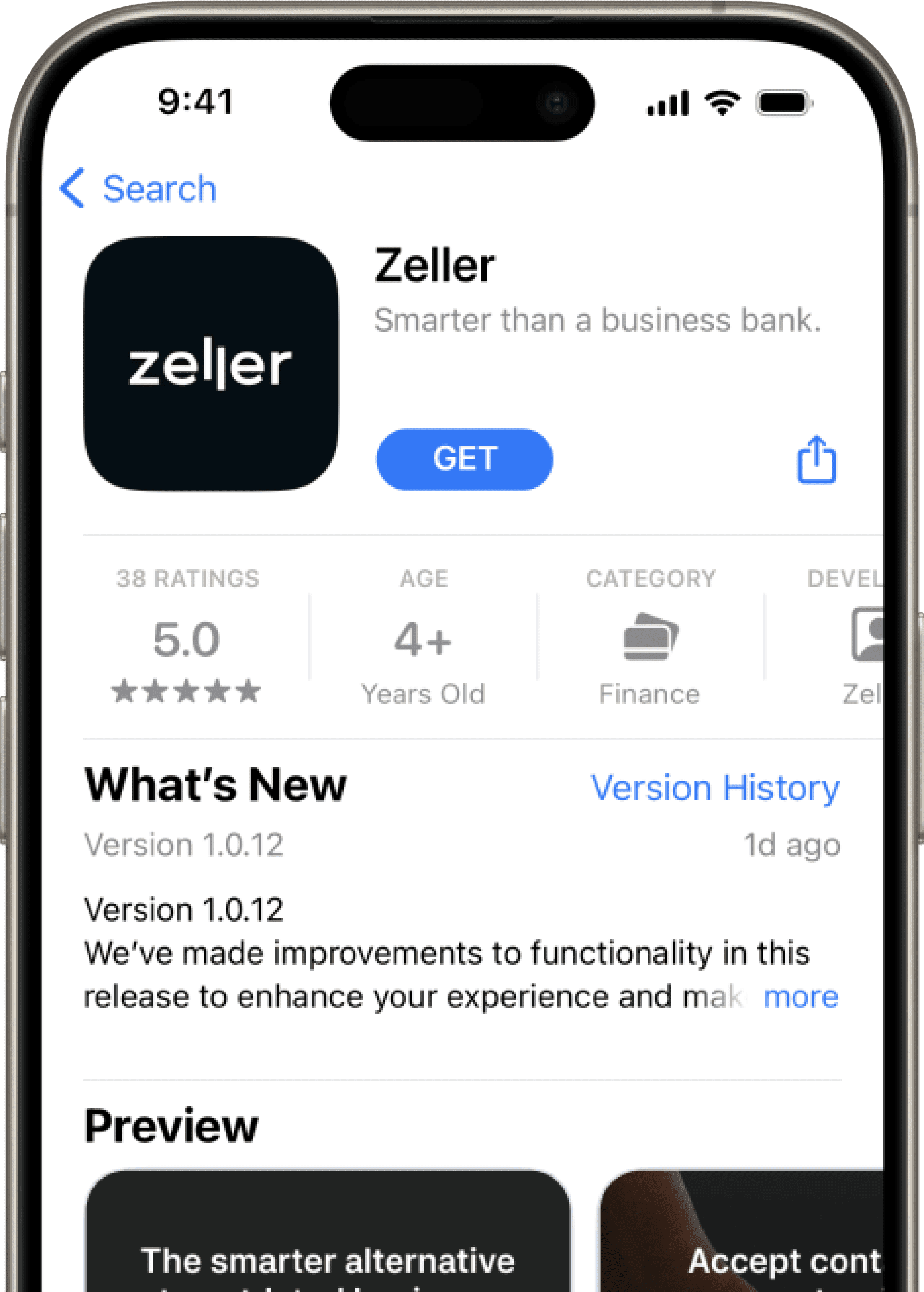 Zeller App on Apple store