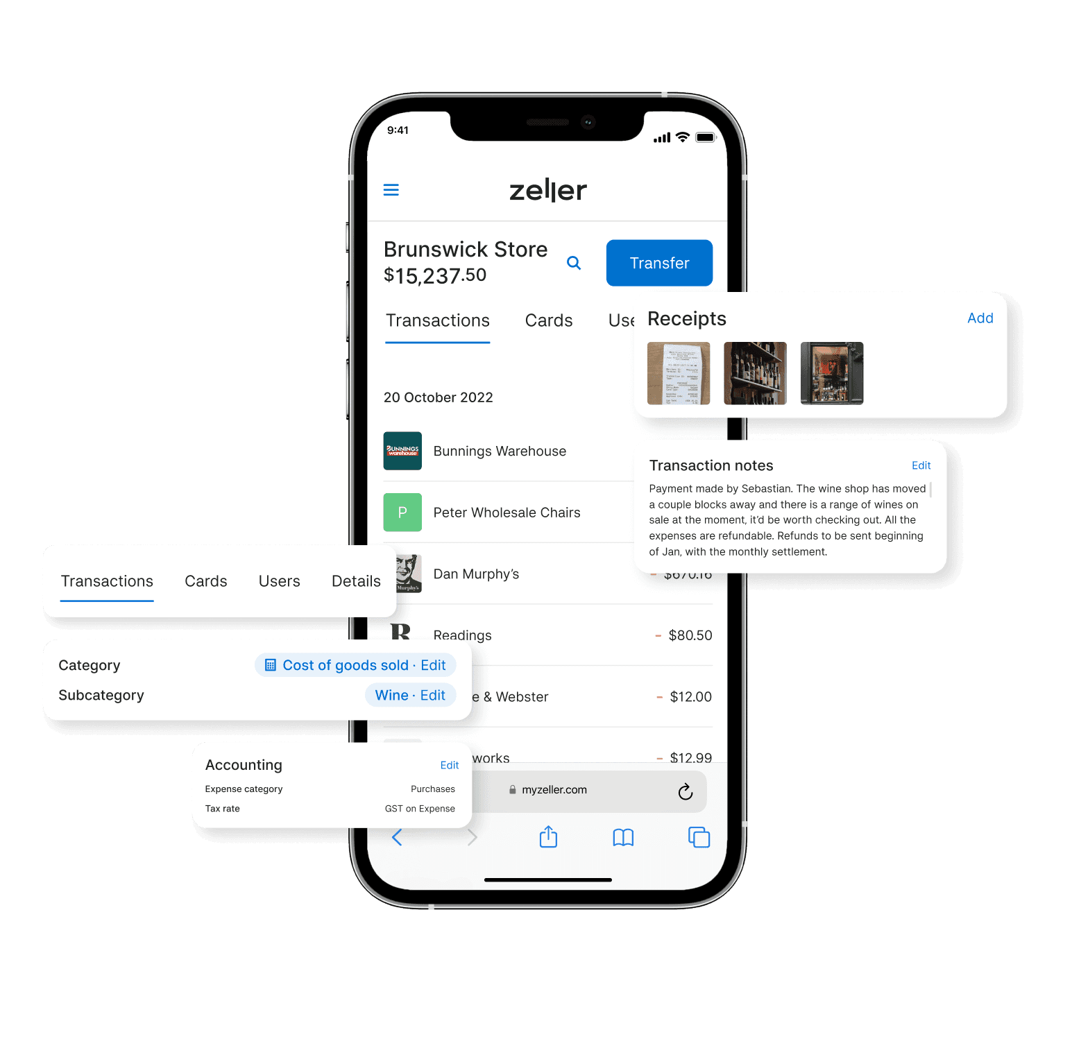 Zeller - Transaction Accounts Features