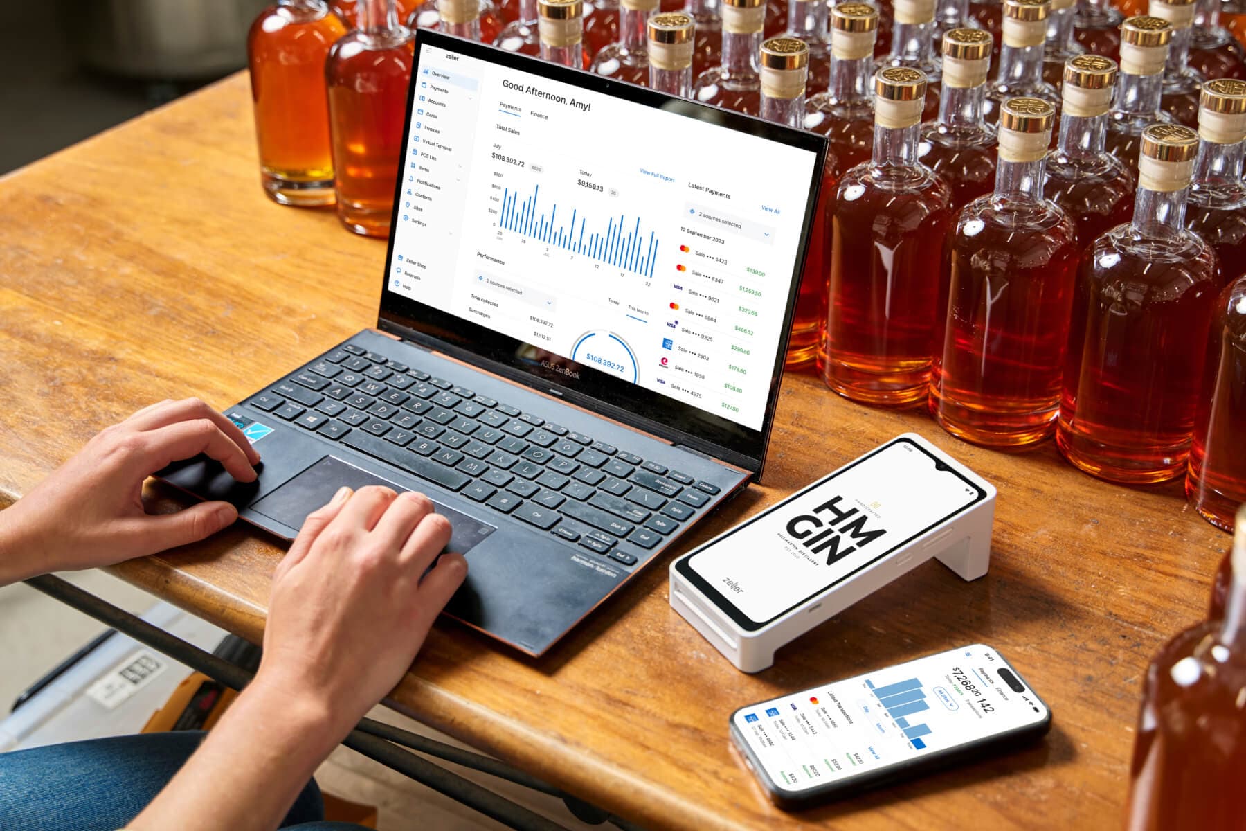 Hillmartin Gin using Zeller Dashboard