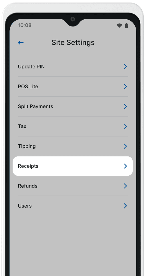 Zeller - Digital Receipts - Receipt Settings