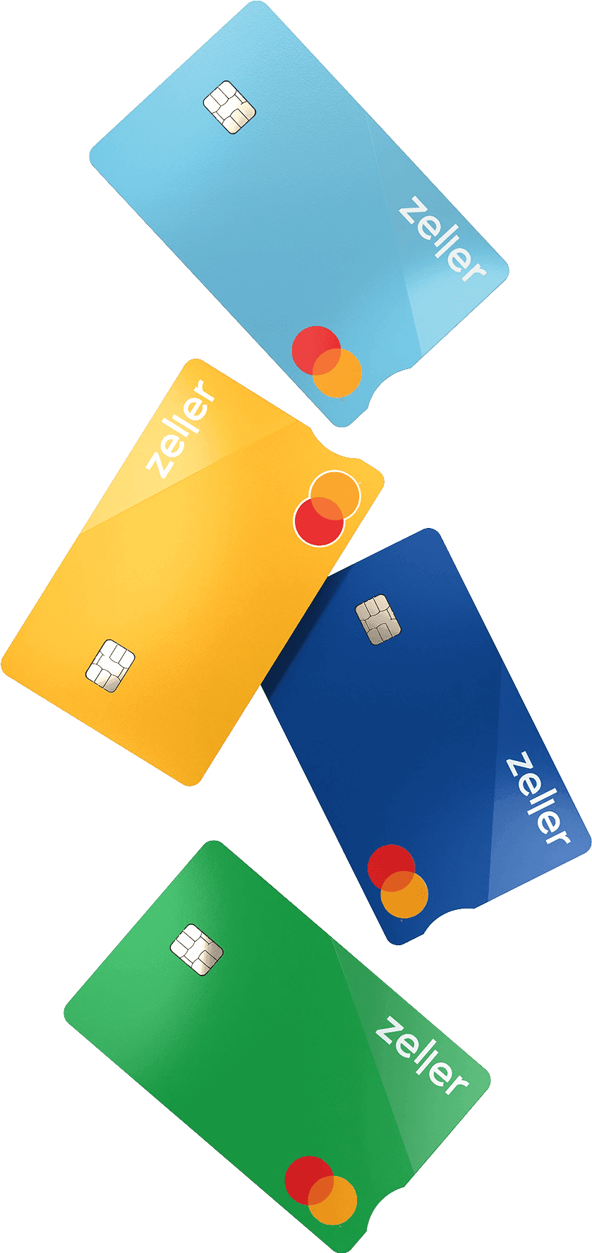 Zeller - Corporate Cards floating, vertical