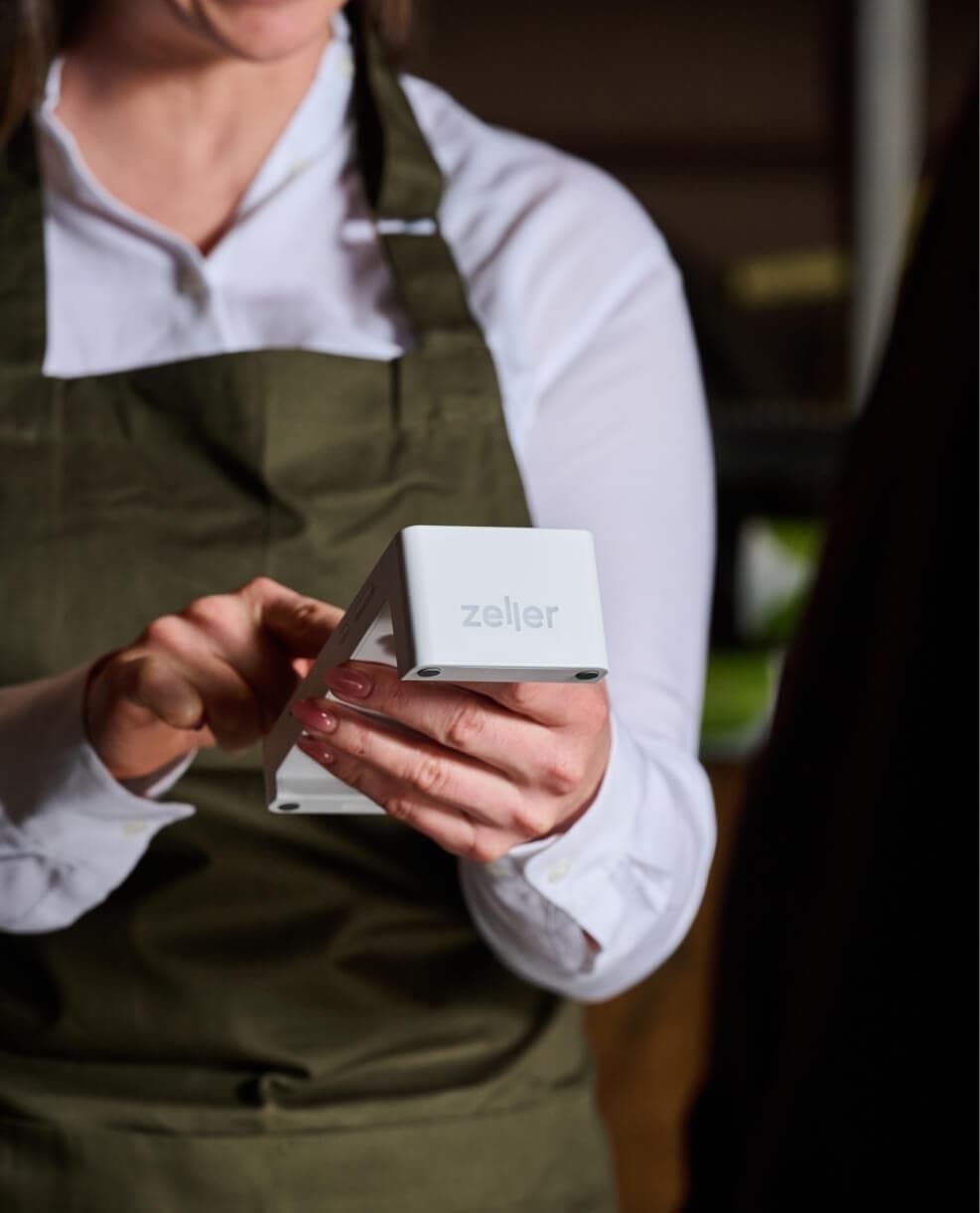 Zeller - Merchant with Terminal 2 in White, wine bar
