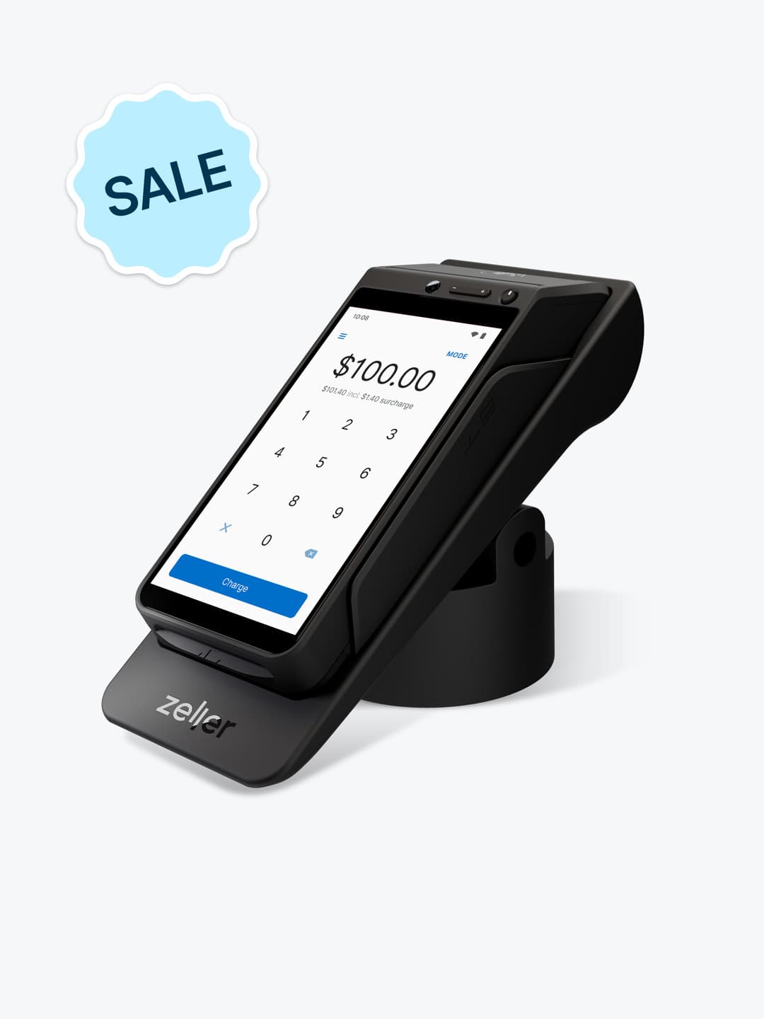 Zeller Powered Stand for Zeller Terminal in Black Low