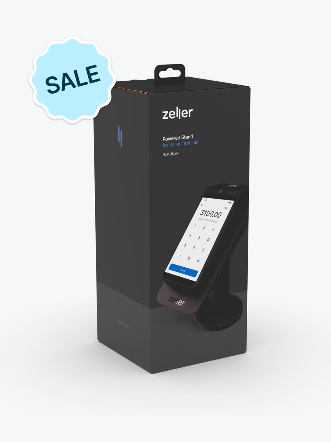 Zeller Powered Stand for Zeller Terminal in Black Low